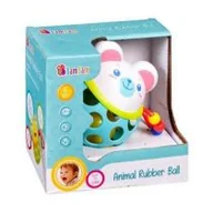 Grzechotki dla dzieci - Bambam Kula gumowa z grzechotką miś BAM BAM - miniaturka - grafika 1
