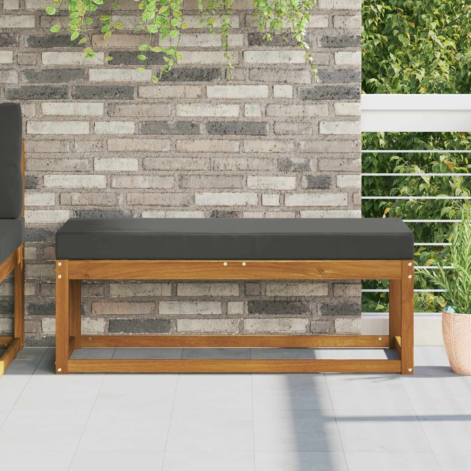 vidaXL Poduszka siedzeniowa na zewnątrz Antracyt 115 x 40 x 8 cm 900965
