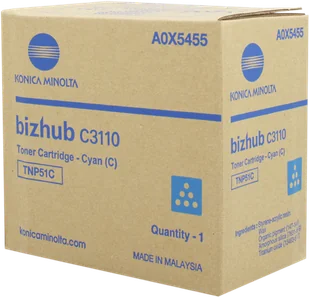 Konica Minolta Toner Minolta TNP 51C do Bizhub C3110 | 5000 str | cyan A0X5455 - Bębny do drukarek - miniaturka - grafika 2