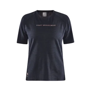 Damska Koszulka z krótkim rękawem CRAFT ADV GRAVEL SS TEE W 1913184-999200 – Czarny - Koszulki i topy damskie - miniaturka - grafika 1