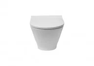 Miski WC - Roca A34H0N3000 GAP ROUND COMPACTO ZESTAW Miska wc podwieszana Rimless + deska wolnoopadająca slim duroplast - miniaturka - grafika 1