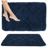 Dywaniki łazienkowe - DYWANIK ŁAZIENKOWY SUPER SOFT MIĘKKI ANTYPOŚLIZGOWY DO PRANIA GRANAT 50x80cm - miniaturka - grafika 1