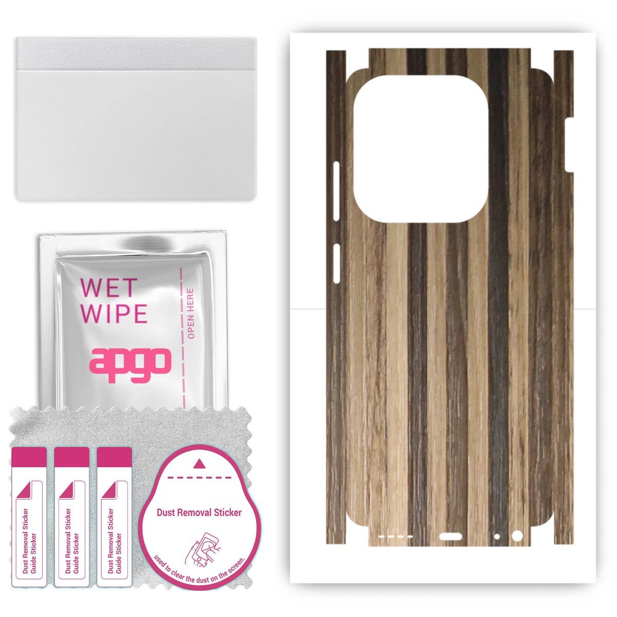 Folia naklejka skórka strukturalna na TYŁ+BOKI do Infinix Hot 40i - Drewno Paski Mix - apgo SKINS