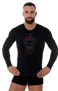 Koszulki męskie - LS14140A/A18 koszulka męska termoaktywna dł., Kolor czarny, Rozmiar S, Brubeck - grafika 1