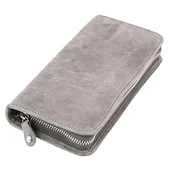 Etui na długopisy i pióra - Alassio 2639 - Etui na 3 przybory do pisania, skórzane etui na długopisy, długopisy lub pióra wieczne, skórzane etui z zamknięciem, skórzane etui na przybory piśmiennicze ok. 17,5 x 8 x 2,5 cm, szare - miniaturka - grafika 1