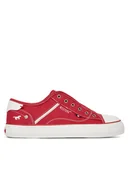 Trampki damskie - Mustang Trampki 1272-402 Czerwony - miniaturka - grafika 1