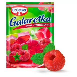 Dr. Oetker Galaretka o smaku malinowym 77 g - Dodatki do ciast w proszku - miniaturka - grafika 1