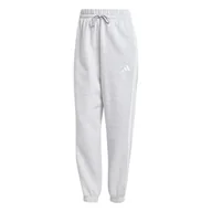 Spodnie rowerowe - adidas Kobiety ESSENTIALS 3-STRIPES FLEECE LOOSE PANTS, light grey heather/white, M - miniaturka - grafika 1