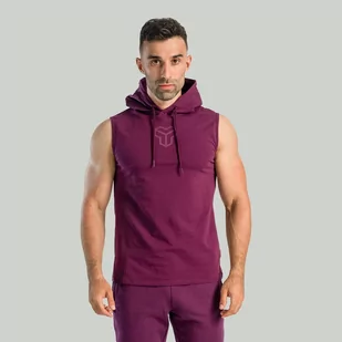 STRIX Koszulka bez rękawów z kapturem Essential Plum XXL - Koszulki sportowe męskie - miniaturka - grafika 1