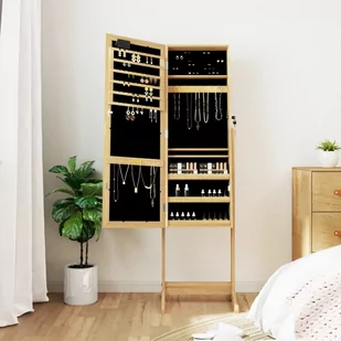 Szafka na biżuterię, z lustrem i LED, wolnostojąca Lumarko! - Szafki łazienkowe - miniaturka - grafika 4