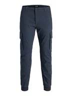 Spodnie męskie - Jack & Jones Bojówki "Paul" w kolorze granatowym - miniaturka - grafika 1