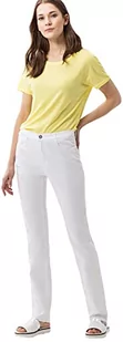 BRAX Damskie spodnie w stylu Mary Five-Pocket bawełniana satyna, biały (White 99), 38W / 30L - Spodnie damskie - miniaturka - grafika 1