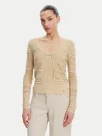 Swetry damskie - Guess Kardigan W5GR15 Z3E22 Beżowy Regular Fit - miniaturka - grafika 1