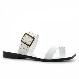 Białe damskie klapki CARINII - Carinii - Klapki i japonki damskie - miniaturka - grafika 1