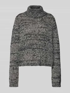 Sweter z dzianiny z golfem model ‘NANNA’ - Swetry damskie - miniaturka - grafika 1