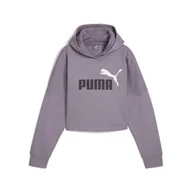 Odzież sportowa dziecięca - Młodzieżowa bluza o skróconym kroju z kapturem i logo Essentials PUMA - miniaturka - grafika 1