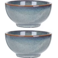 Miski i półmiski - EH Excellent Houseware Miska do zupy 2 sztuki 320 ml niebieska Q94000050 - miniaturka - grafika 1