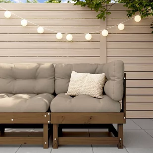 vidaXL Ogrodowa sofa narożna, miodowy brąz, lite drewno sosnowe - Sofy ogrodowe - miniaturka - grafika 1