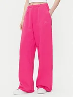 Spodnie sportowe damskie - HUGO Spodnie dresowe Nasuede_4 50541179 Różowy Relaxed Fit - miniaturka - grafika 1