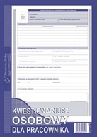 Druki akcydensowe - Michalczyk&Prokop KWESTIONARIUSZ OSOBOWY DLA PRACOWNIKA A4 - miniaturka - grafika 1
