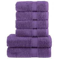 Ręczniki - vidaXL 6-cz. zestaw ręczników premium SOLUND, fioletowy, 600 g/cm² - miniaturka - grafika 1