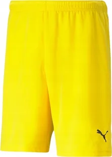 Puma Spodenki męskie Puma teamRISE Short Cyber żółte 704942 07 S - Spodnie sportowe męskie - miniaturka - grafika 1