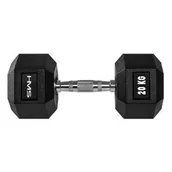 Hantle i ciężarki - HMS Hantla gumowana Hex Pro 20 kg 17-66-119 - miniaturka - grafika 1