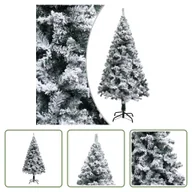 Choinki - The Living Store Sztuczna choinka ze śniegiem Zielona 150 cm PVC - miniaturka - grafika 1