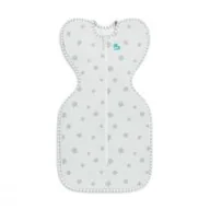 Rożki i beciki - Otulacz Swaddle UP - rozmiar XS - oliwkowy, gwiazdy - ETAP 1 - 0,2 TOG Bamboo Lite - miniaturka - grafika 1