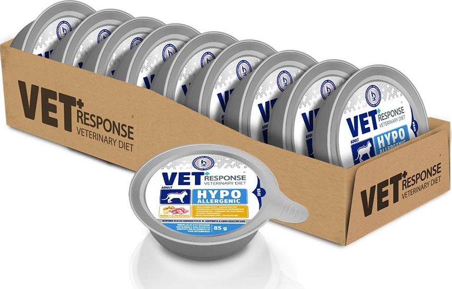 Vet Response Karma mokra dla kota VET RESPONSE HYPOALLERGENIC indyk 10x85 g