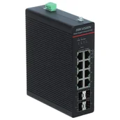Switche - SWITCH PRZEMYSŁOWY POE DS-3T1512HP-SI-8P4F/NOPOWER 8-PORTOWY SFP Hikvision DS-3T1512HP-SI-8P4F/NOPOWER - miniaturka - grafika 1
