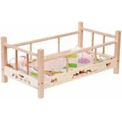 Akcesoria dla lalek - Malimas Łóżeczko drew."wzorek" - miniaturka - grafika 1