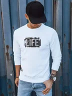 Bluzy męskie - Bluza męska z nadrukiem biała Dstreet BX5362-XXL - miniaturka - grafika 1