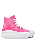 Buty dla dziewczynek - Converse Trampki Chuck Taylor All Star Move Platform A11817C Różowy - miniaturka - grafika 1