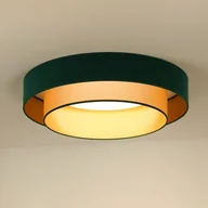 Lampy sufitowe - Lampa sufitowa LED Luneta Duolla, możliwość ściemniania, zielony, salon / jadalnia, tkanina / materiał / jedwab - miniaturka - grafika 1
