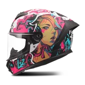 Kaski motocyklowe - Kask Integralny LS2 FF820 Rapid III Cyberg Fioletowy/CyjanXL - miniaturka - grafika 1