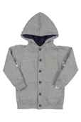 Bluzy dla chłopców - Chłopięca bluza rozpinana szara, Up Baby - miniaturka - grafika 1