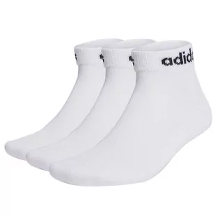 Skarpety adidas Linear Ankle Socks Cushioned (kolor Biały) - Skarpetki damskie - miniaturka - grafika 1