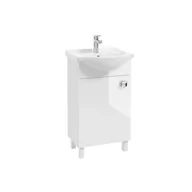 Szafki łazienkowe - Szafka podumywalkowa z umywalką biały połysk Deftrans - miniaturka - grafika 1