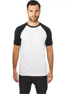 Koszulki męskie - Urban Classics Koszulka męska Raglan Contrast Tee T-Shirt, biały i czarny, M - miniaturka - grafika 1
