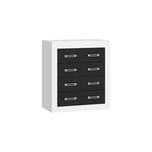 Komoda 4S VRN-11 Verin MebloCross Biały Mat / Czarny Połysk - Komody - miniaturka - grafika 1