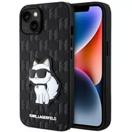 Etui i futerały do telefonów - Karl Lagerfeld KLHCP14MSAKHPCK iPhone 14 Plus 6.7" czarny/black Saffiano Monogram Choupette - miniaturka - grafika 1