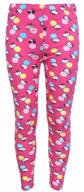 Spodnie i spodenki dla dziewczynek - Długie, różowe, dziewczęce legginsy z powtarzającym się wzorem Hello Kitty - miniaturka - grafika 1