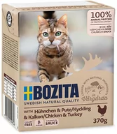 Mokra karma dla kotów - Zestaw Bozita w sosie, 18 x 370 g - Kurczak z indykiem - miniaturka - grafika 1