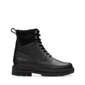 Kozaki damskie - Clarks PragueStyle K. Półdługie kozaki, czarna skóra, 30 EU, czarna skóra, 30 EU - miniaturka - grafika 1