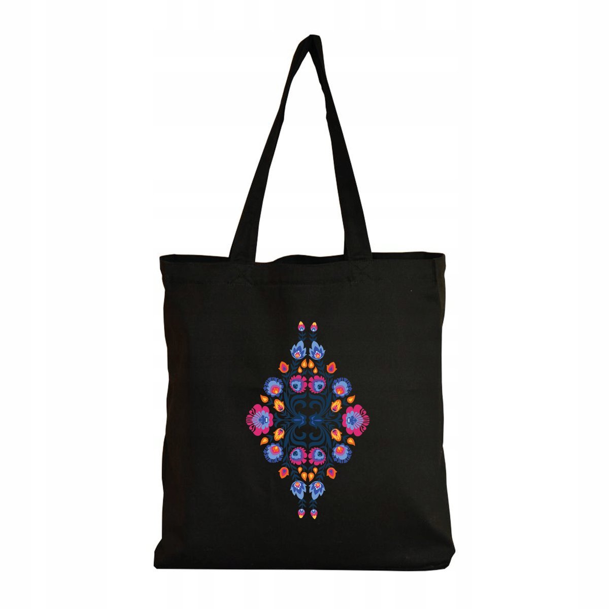 Torba Na Ramię EKO bawełniana Kwiaty Ozdobne KGW