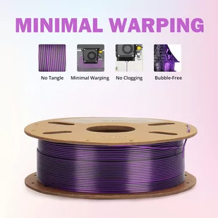 ERYONE Dual Color Silk PLA Filament 1kg - Black - Filamenty i akcesoria do drukarek 3D - miniaturka - grafika 2