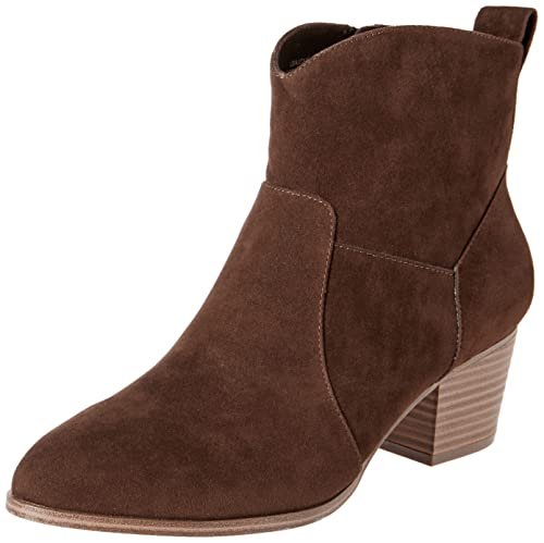 Amazon Essentials Botki damskie westernowe, Ciemny brązowy toffi, 40 EU