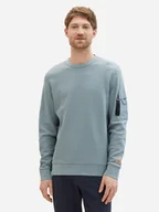 Bluzy męskie - Bluza męska rozpinana streetwear z kapturem Tom Tailor L1040919018 L Miętowa (4067672230315). Bluzy męskie streetwear - miniaturka - grafika 1