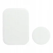 Pozostałe akcesoria do telefonów - Blaszki Do Uchwytu Magnetycznego Skórzane Białe - miniaturka - grafika 1